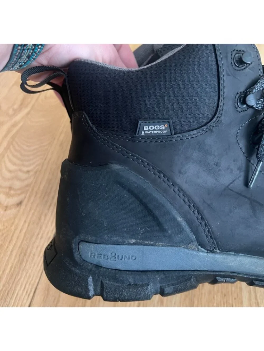 Bogs Foundation Safety Toe Waterproof Black Leather Work Boots Men's Size 12